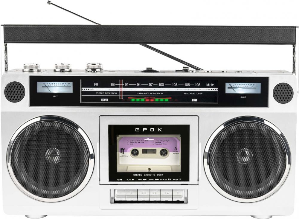 Bigben tragbarer Kassettenspieler mit Bluetooth Ghetto Blaster BTBLASTER EPOK AU390421