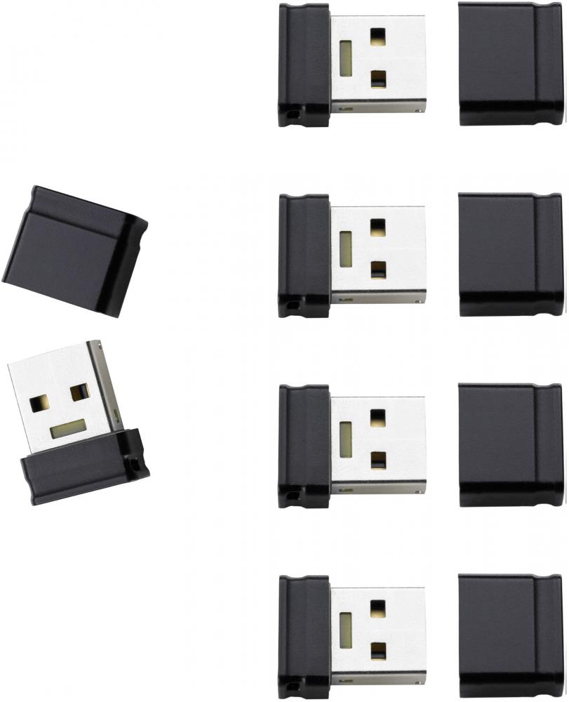 Intenso USB Stick 64GB Speicherstick Micro Line silber 5er Pack