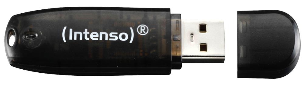 Intenso USB Stick 16GB Speicherstick Rainbow Line schwarz