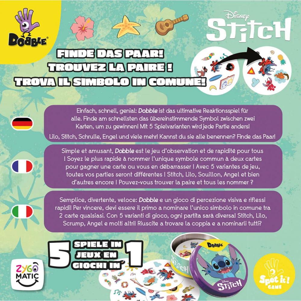 Zygomatic Familienspiel Reaktionsspiel Dobble Stitch ZYGD0046