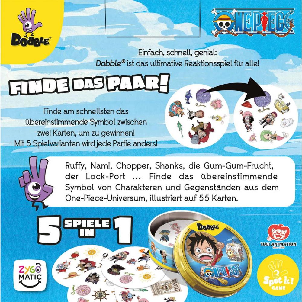 Zygomatic Familienspiel Reaktionsspiel Dobble One Piece ZYGD0064