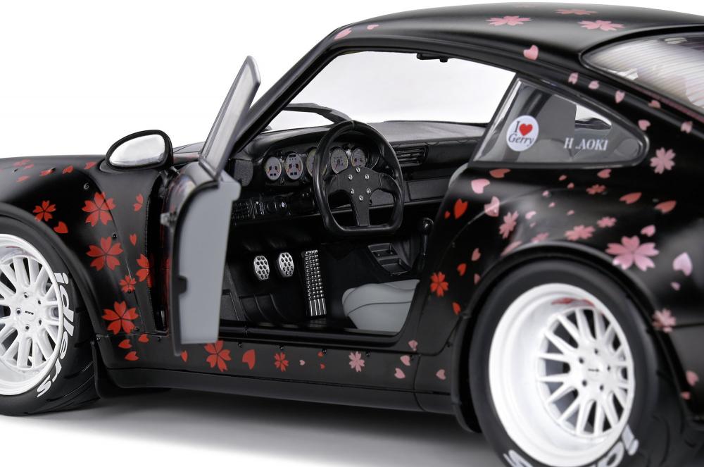 Solido Modellauto Maßstab 1:18 Porsche RWB schwarz AOKI Version 2021 S1807507