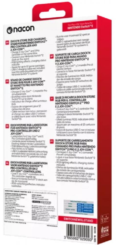 Nacon Ladegerät für Nintendo Switch 2 Charging Station XL Switch 2, Joy-Con, Pro Controller NA029093