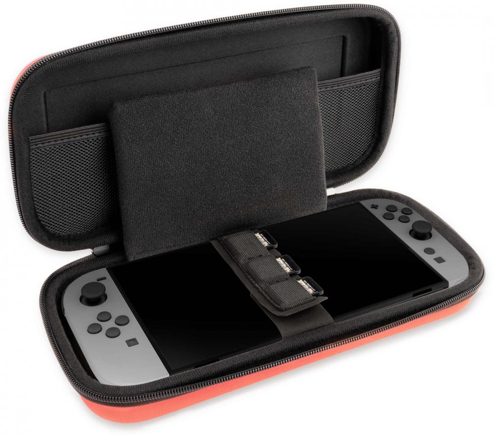 Nacon für Nintendo Switch 2 / Switch / Lite / OLED Tasche L Travel Case pastel rot NA029628