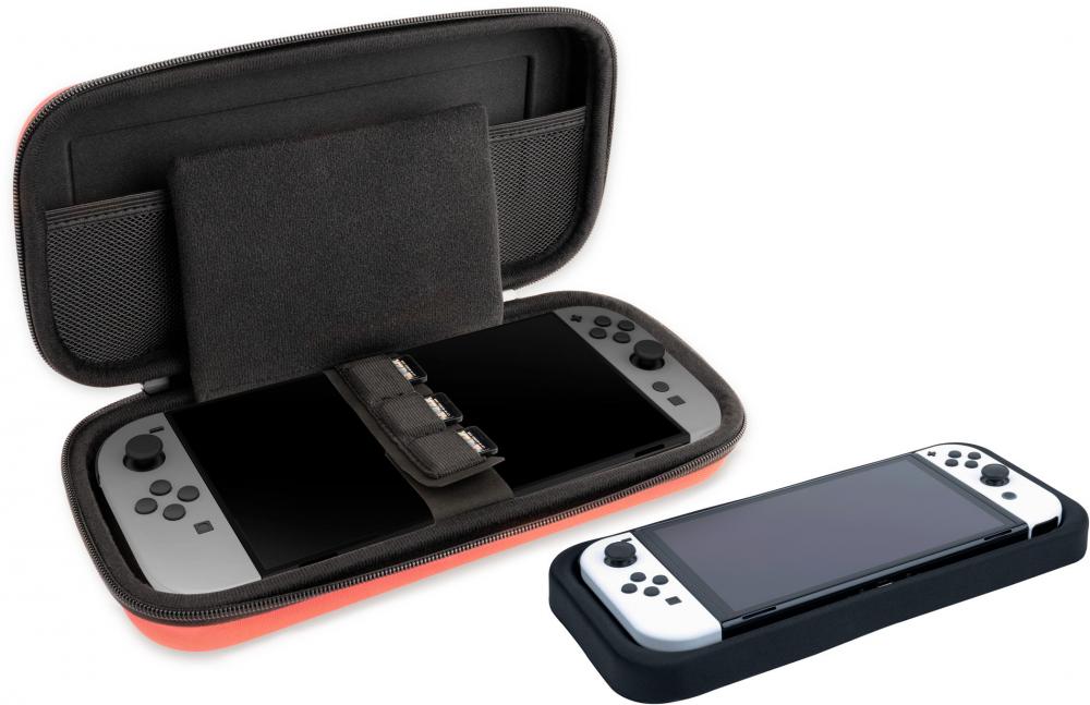 Nacon für Nintendo Switch 2 / Switch / Lite / OLED Tasche L Travel Case pastel rot NA029628