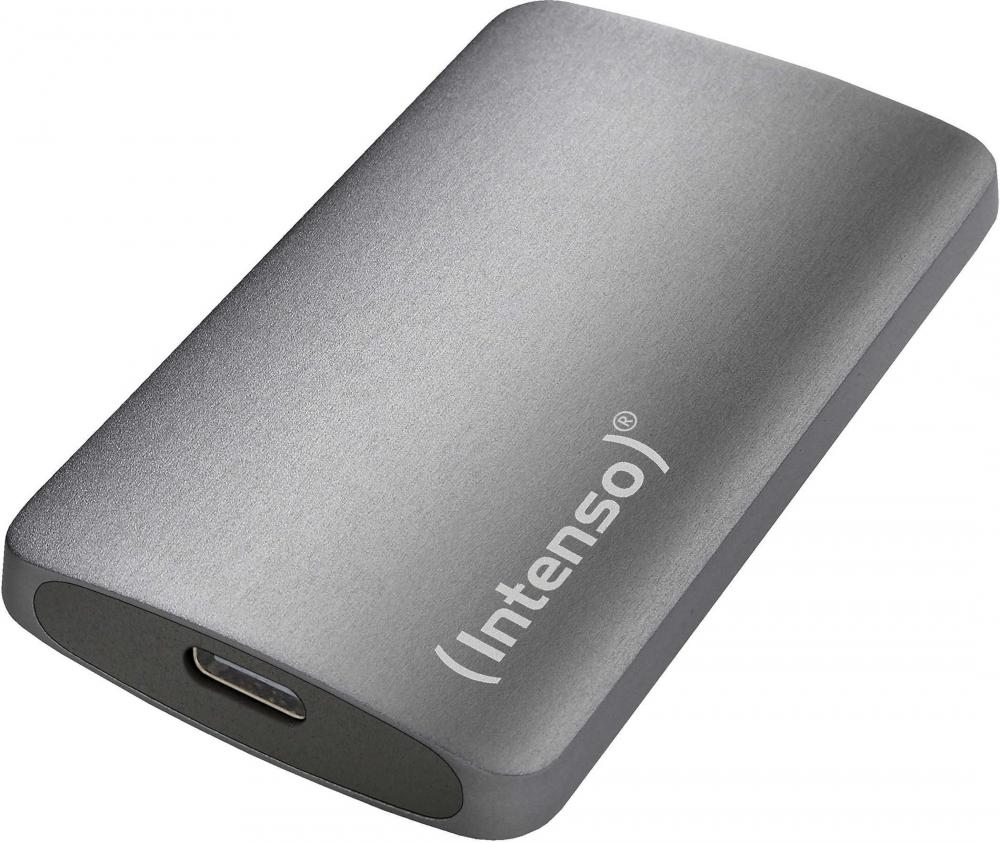 Intenso SSD externe Festplatte TX800 1,8 Zoll 500GB Typ C USB 3.2 2100 MB/s anthrazit
