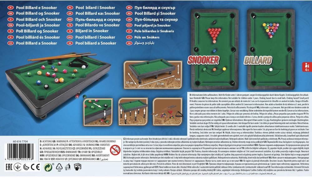 Noris Familienspiel Geschicklichkeitsspiele Pool Billard & Snooker 606167704