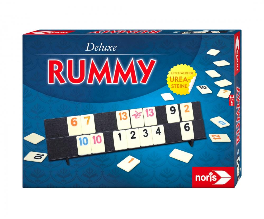 Noris Familienspiel Aktionsspiel Deluxe Set - Rummy 606101779