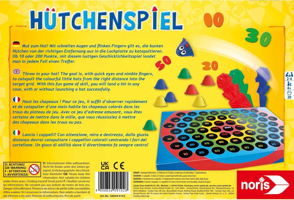 Noris Kinderspiel Geschicklichkeitsspiele Hütchenspiel 606049102