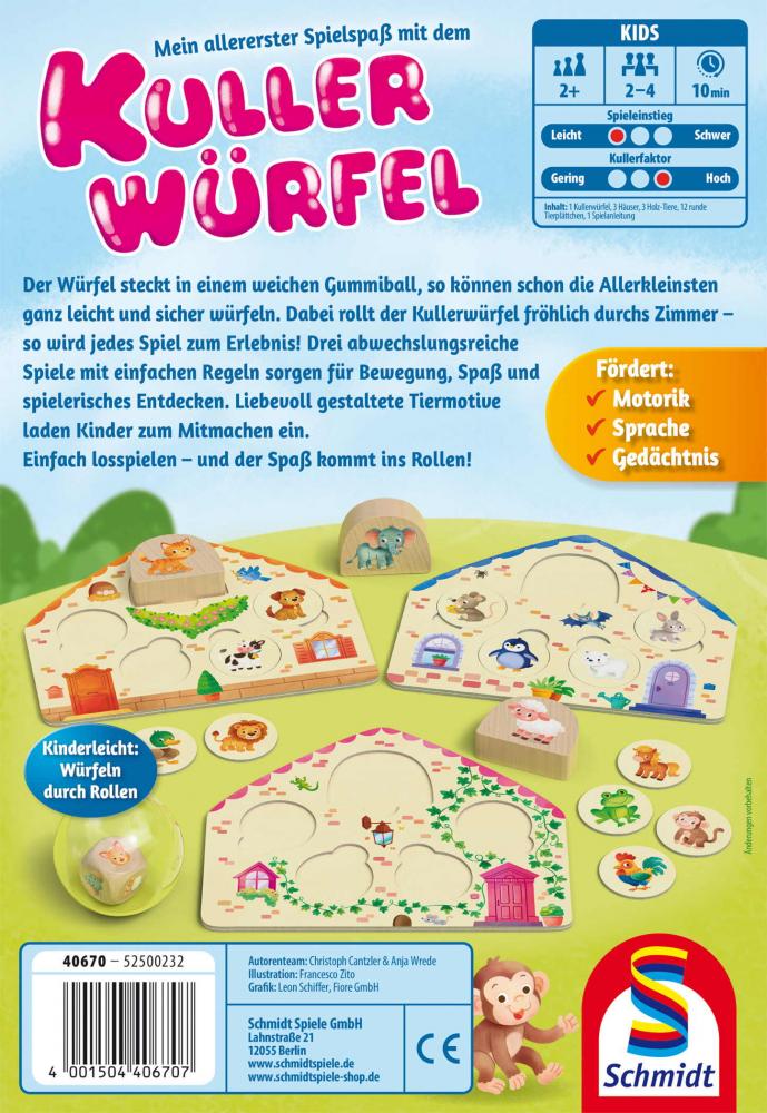 Schmidt Spiele Kinderspiel Aktionsspiel Kullerwürfel 40670
