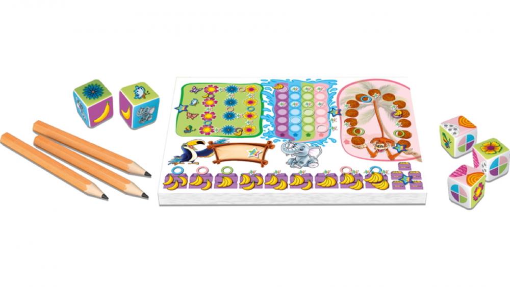 Schmidt Spiele Kinderspiel Würfelspiel Auch schon Clever Dschungelparty Klein & Fein 40682