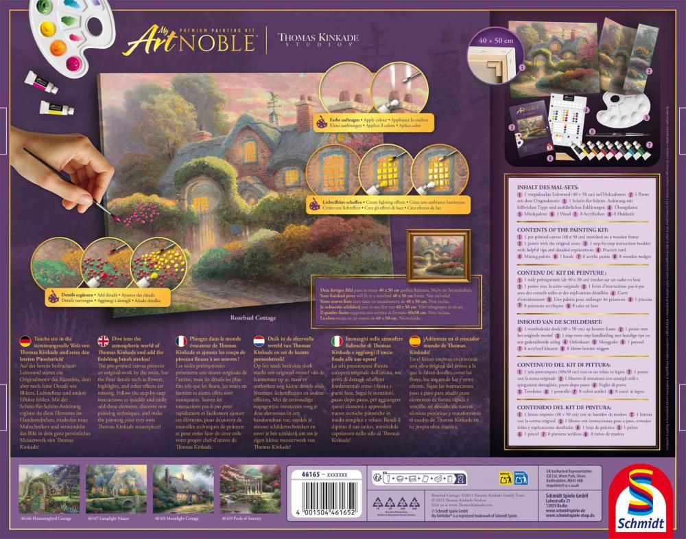 Schmidt Spiele Malen Thomas Kinkade My Artnoble Rosebud Cottage 46165