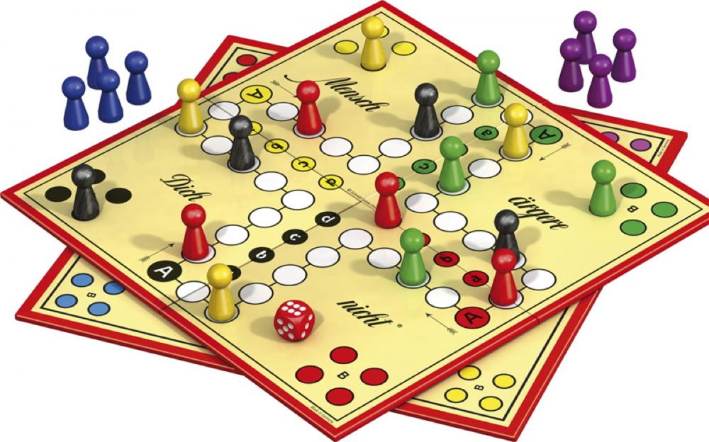 Schmidt Spiele Familienspiel Strategiespiel Classic Line Mensch ärgere Dich nicht 49439