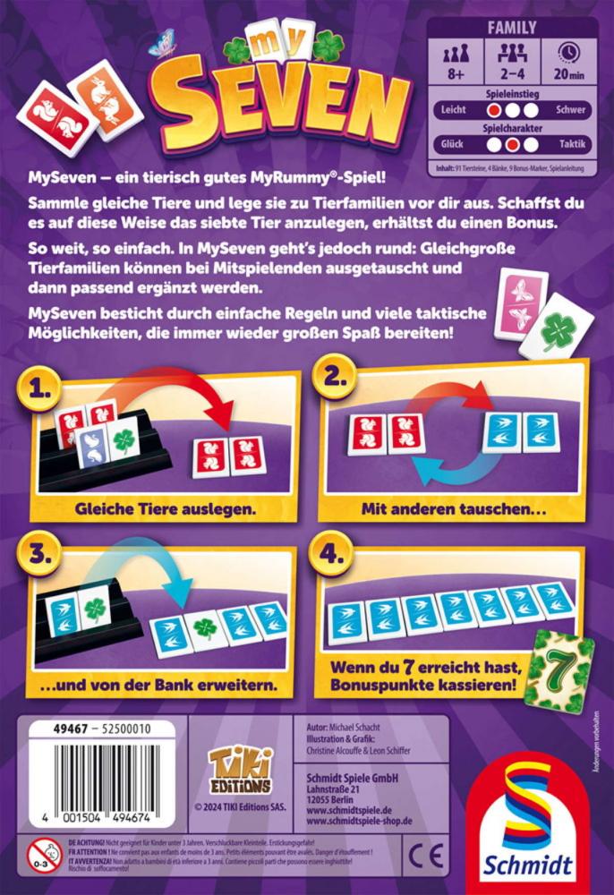 Schmidt Spiele Familienspiel Strategiespiel MySeven 49467