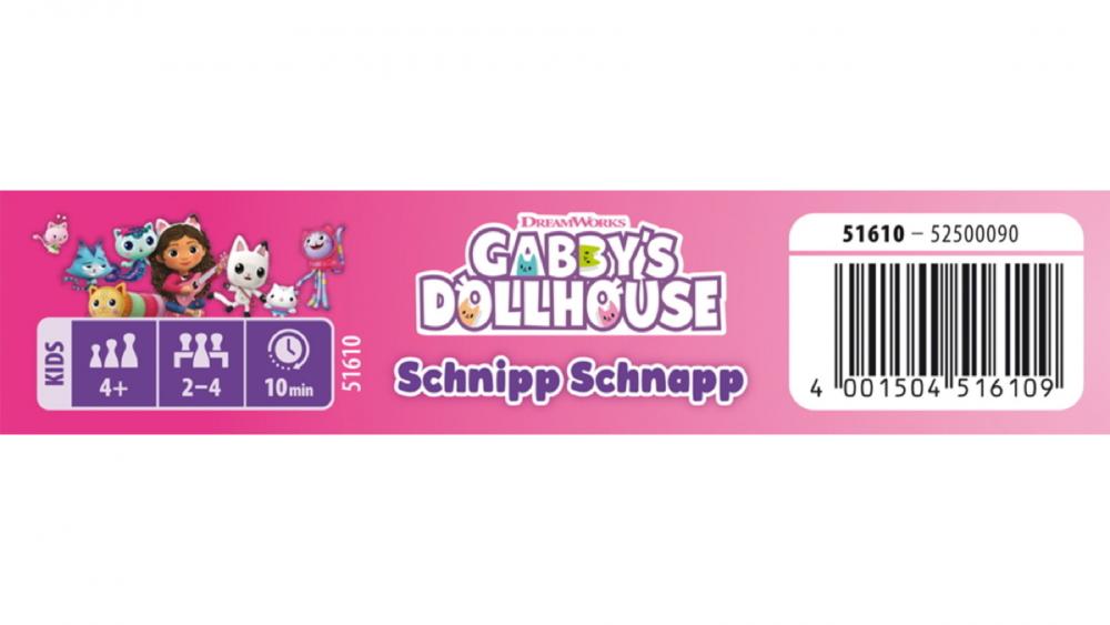 Schmidt Spiele Reisespiel Zuordnungsspiel Gabby's Dollhouse Schnipp Schnapp 51610