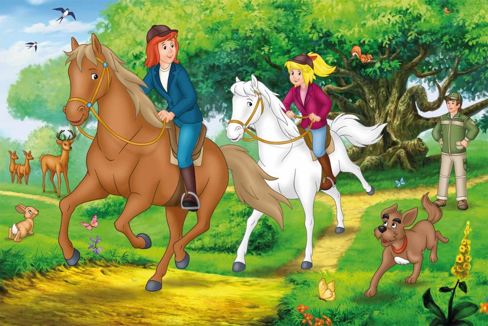 2 x 100 + 2 x 150 Teile Schmidt Spiele Kinder Puzzle Bibi & Tina Puzzle-Box Metallkoffer 55609