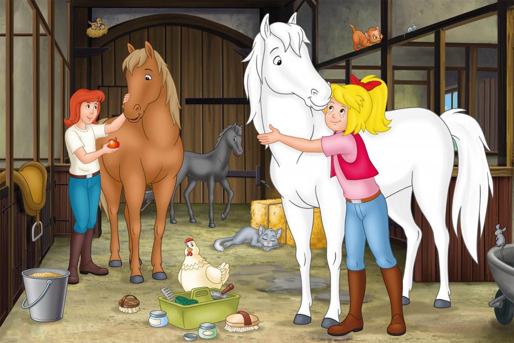 2 x 100 + 2 x 150 Teile Schmidt Spiele Kinder Puzzle Bibi & Tina Puzzle-Box Metallkoffer 55609