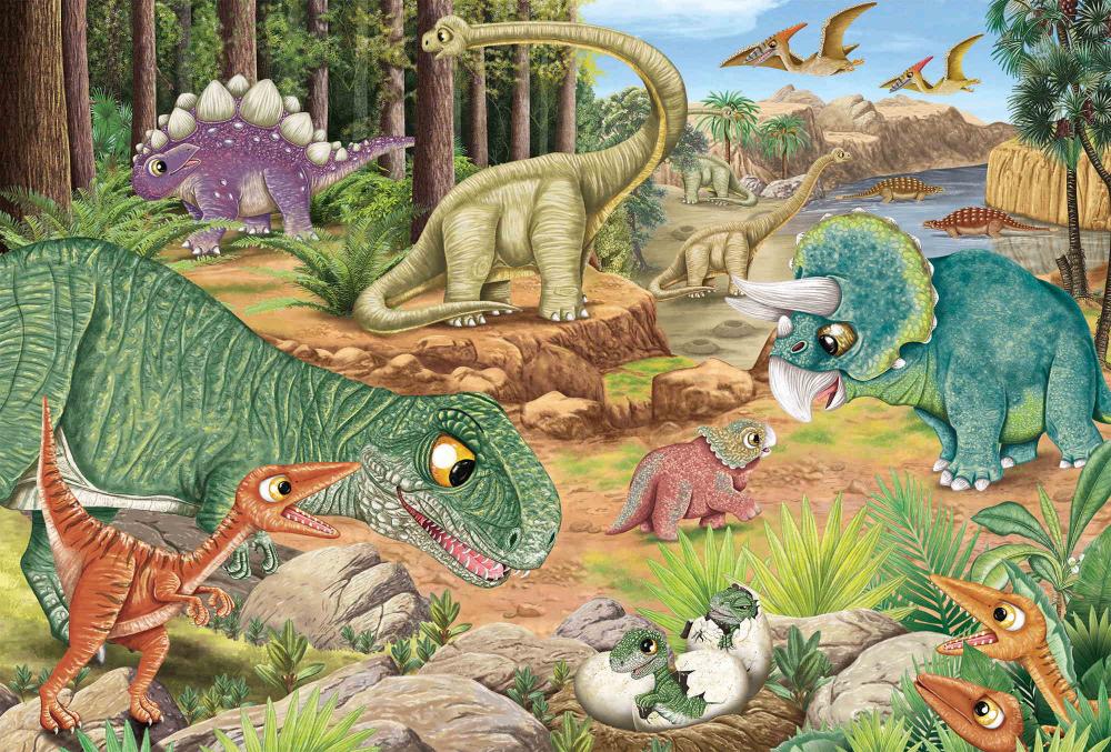 3 x 24 Teile Schmidt Spiele Kinder Puzzle Spaß mit den Dinosauriern 56465