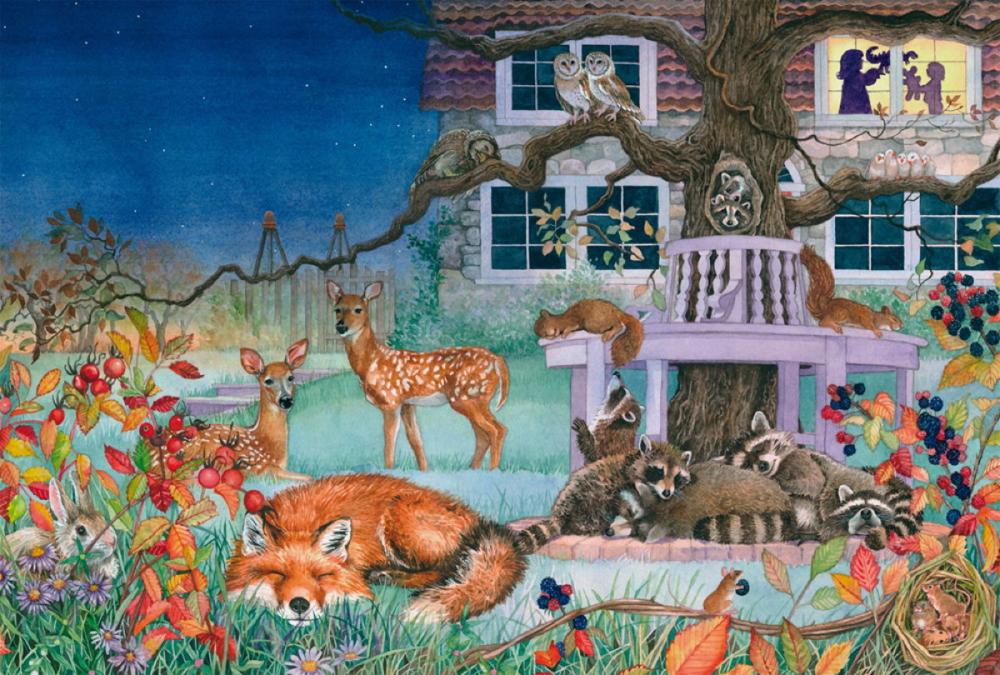 100 Teile Schmidt Spiele Kinder Puzzle Nächtlicher Tierbesuch 56575