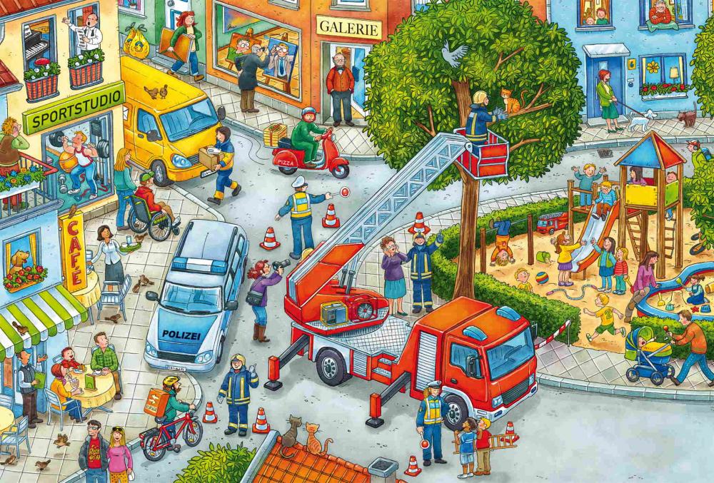 3 x 24 Teile Schmidt Spiele Kinder Puzzle Feuerwehr 56580
