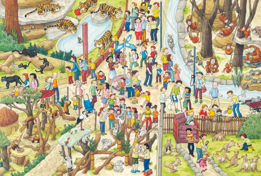 3 x 48 Teile Schmidt Spiele Kinder Puzzle Spaß im Zoo 56582