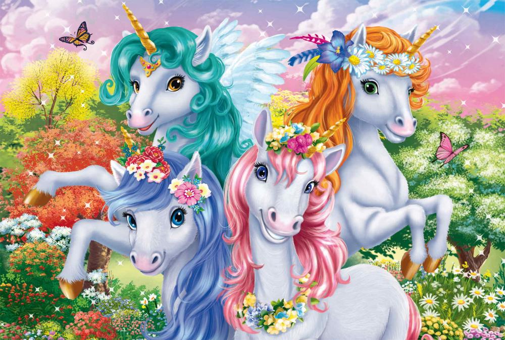 100 Teile Schmidt Spiele Kinder Puzzle Einhorn-Schnappschuss 56583