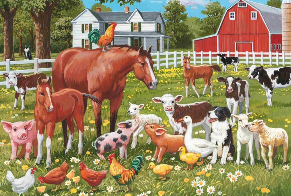150 Teile Schmidt Spiele Kinder Puzzle Tiere auf dem Land 56590