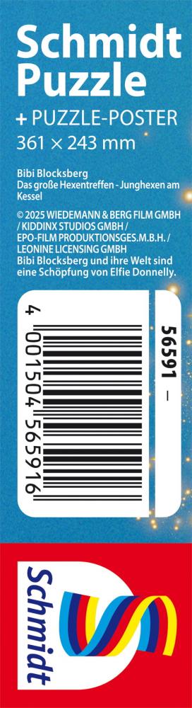 60 Teile Schmidt Spiele Kinder Puzzle Bibi Blocksberg große Hexentreffen Junghexen am Kessel 56591