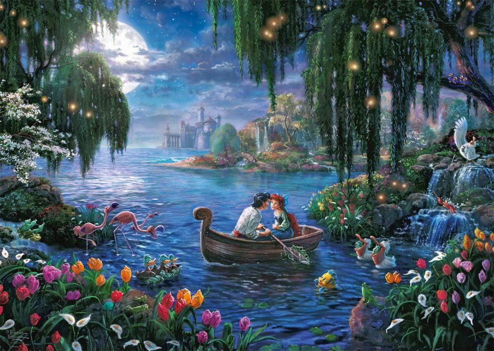 1000 Teile Schmidt Spiele Puzzle Thomas Kinkade Disney The Little Mermaid and Prince Eric 57370