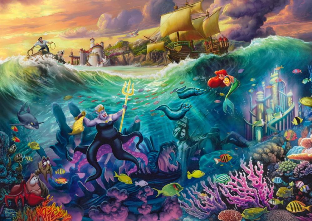 1000 Teile Schmidt Spiele Puzzle Thomas Kinkade Disney The Little Mermaid Ursula 58041