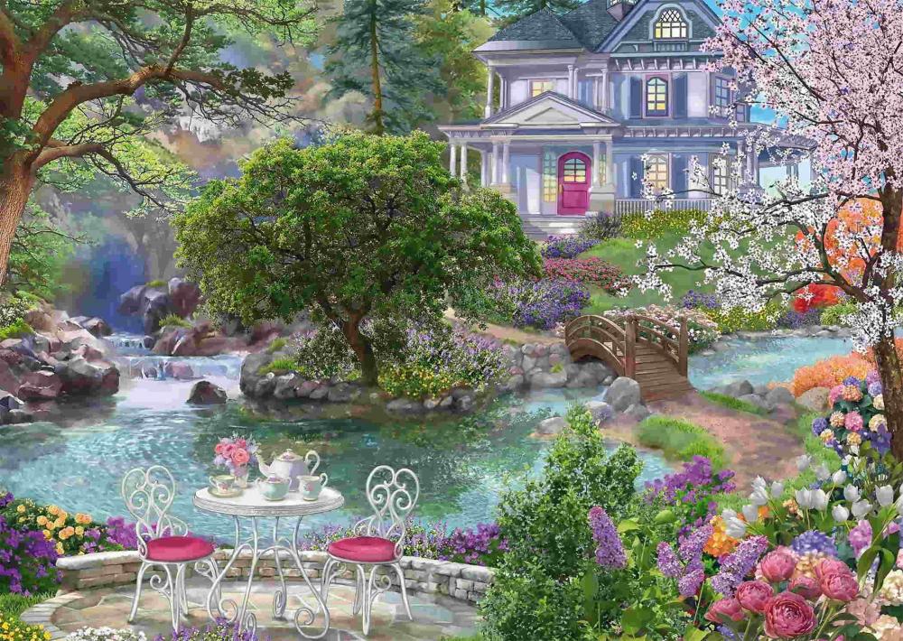 1000 Teile Schmidt Spiele Puzzle Stadtvilla am See 58065