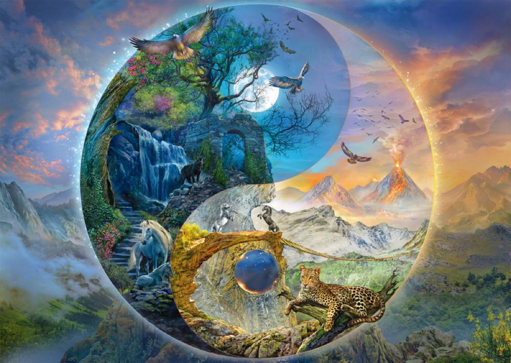 1000 Teile Schmidt Spiele Puzzle Silvia Christoph Yin & Yang Bergwelt 58596