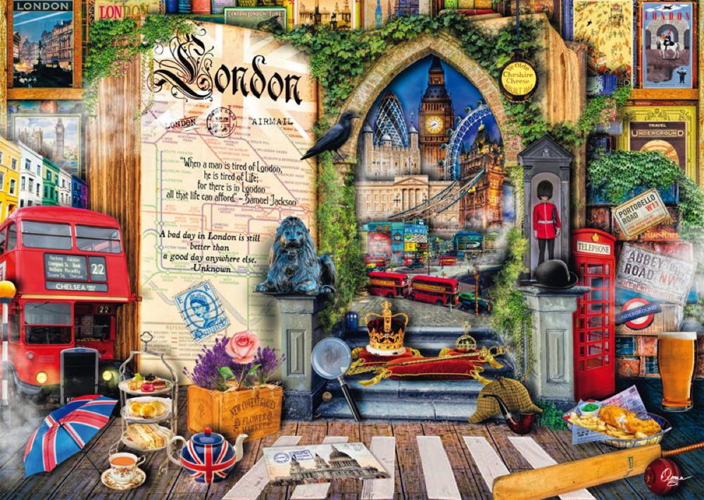 1000 Teile Schmidt Spiele Puzzle Aimee Stewart SOUVENIR Erinnerungen an London 58606
