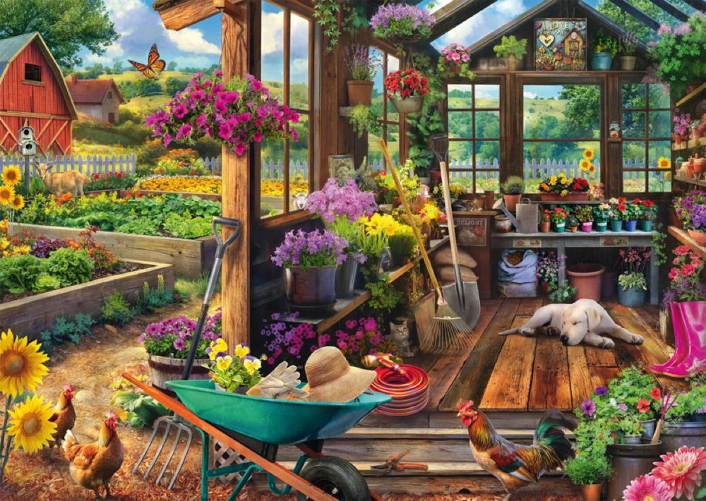 1000 Teile Schmidt Spiele Puzzle Jeff Haynie Gartenhaus 58632