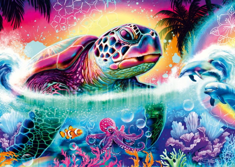 1000 Teile Schmidt Spiele Puzzle Sheena Pike Neon Schildkröte 58634
