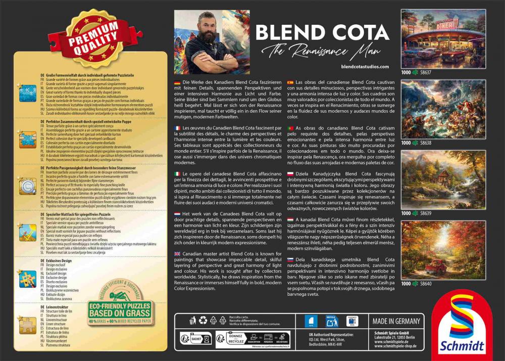 1000 Teile Schmidt Spiele Puzzle Blend Cota American Diner 58637