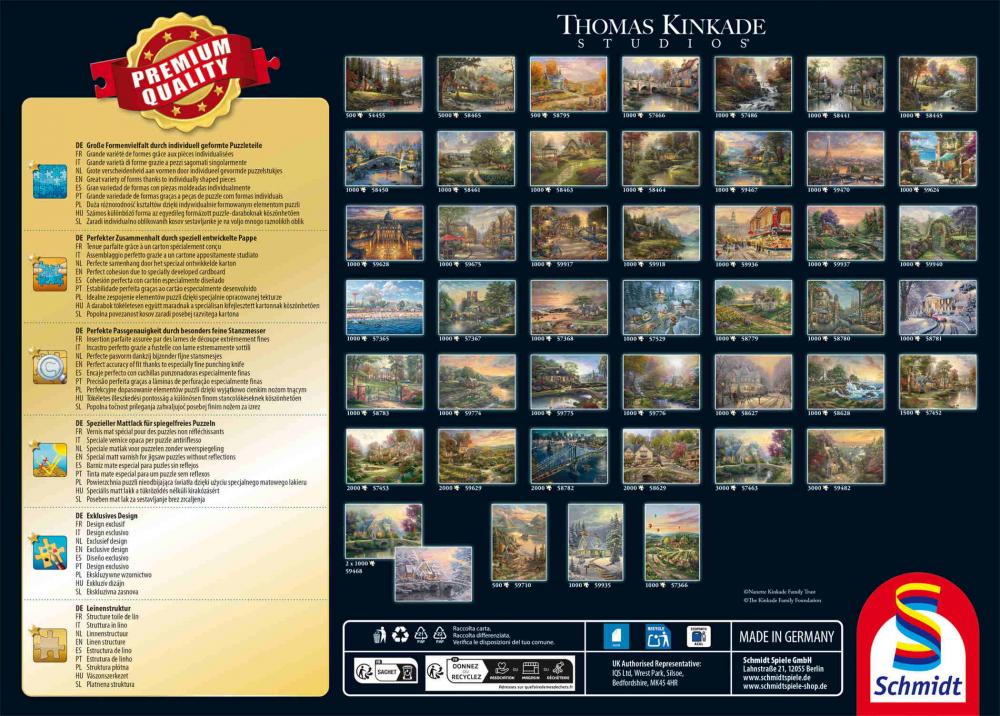 1000 Teile Schmidt Spiele Puzzle Thomas Kinkade Leuchtturm der Hoffnung 58797