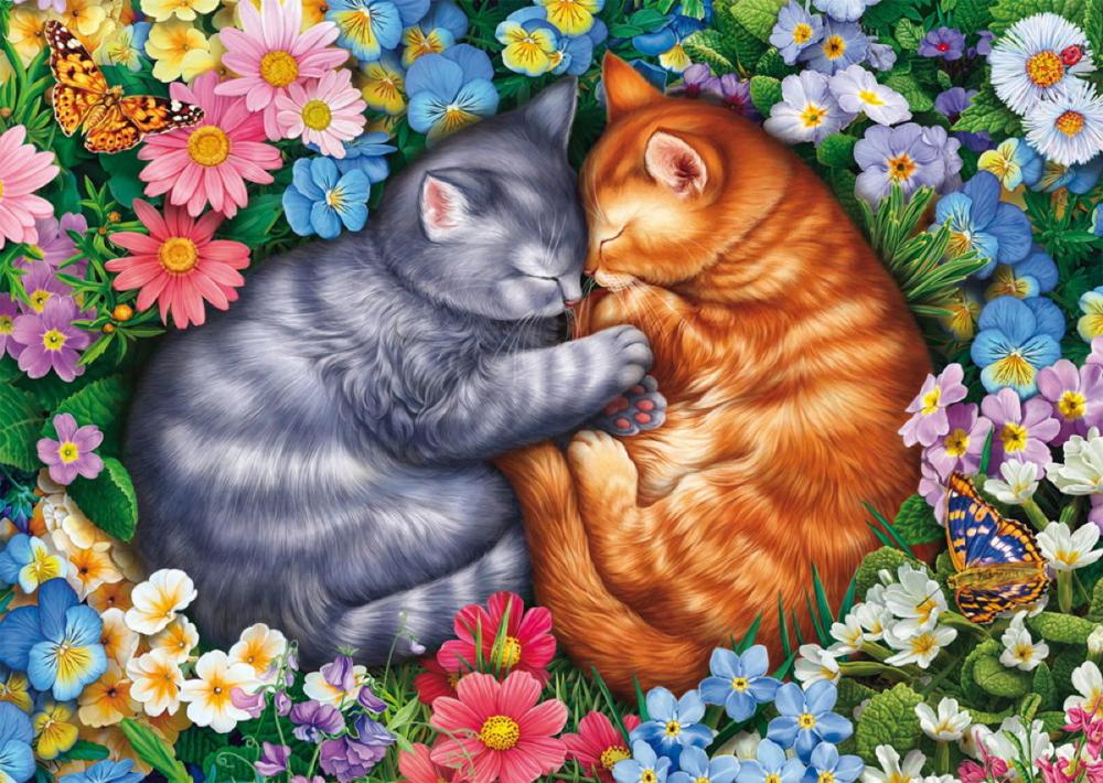 1000 Teile Schmidt Spiele Puzzle Schlafende Samtpfoten 58875