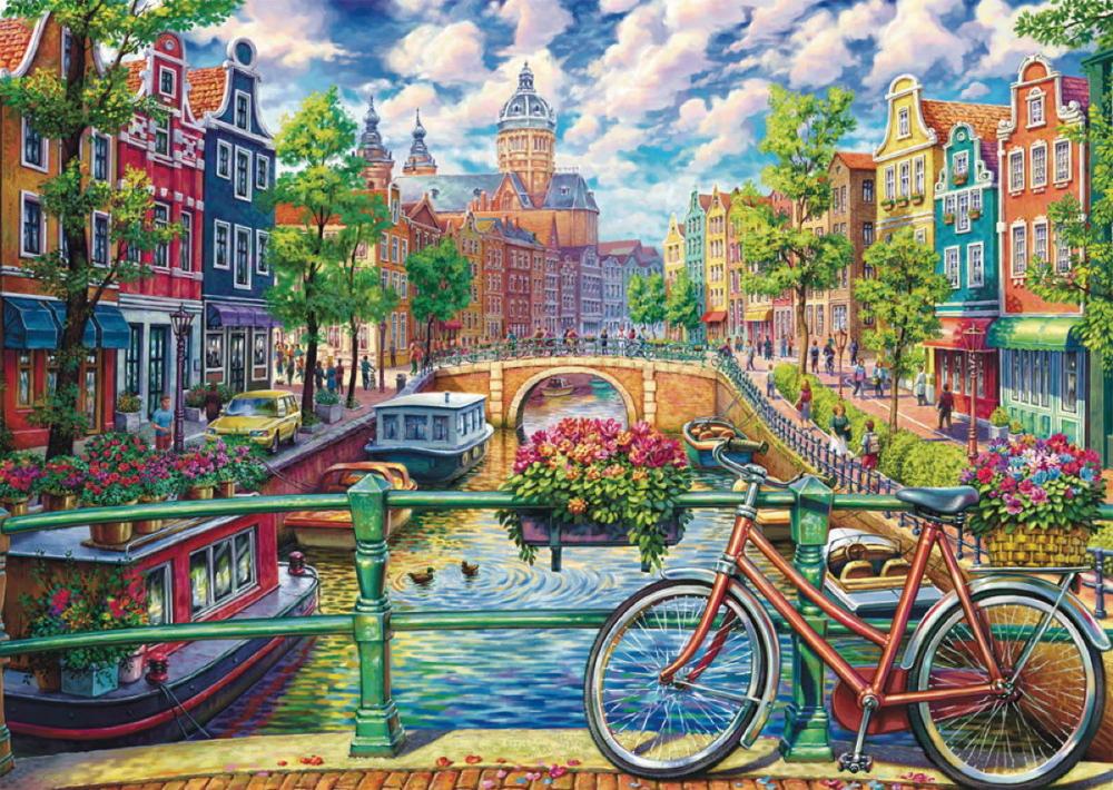 1000 Teile Schmidt Spiele Puzzle Amsterdamer Grachtenzauber 58877