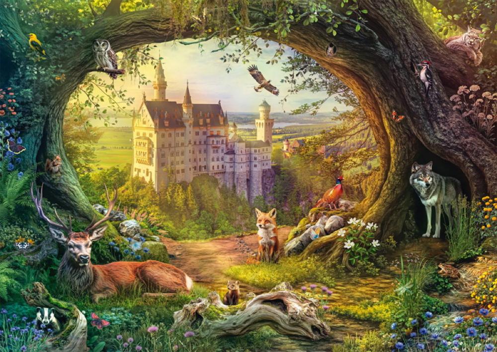 1000 Teile Schmidt Spiele Puzzle Märchenschloss im Waldzauber 58878