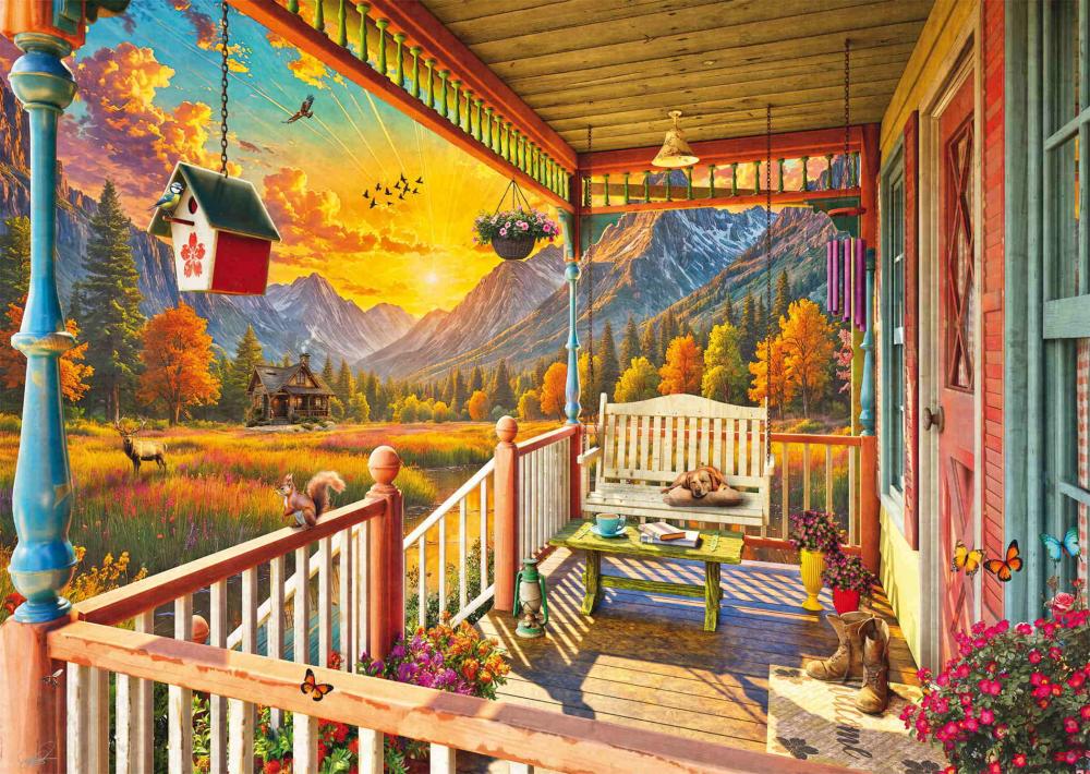 1000 Teile Schmidt Spiele Puzzle Bergland-Veranda 58893