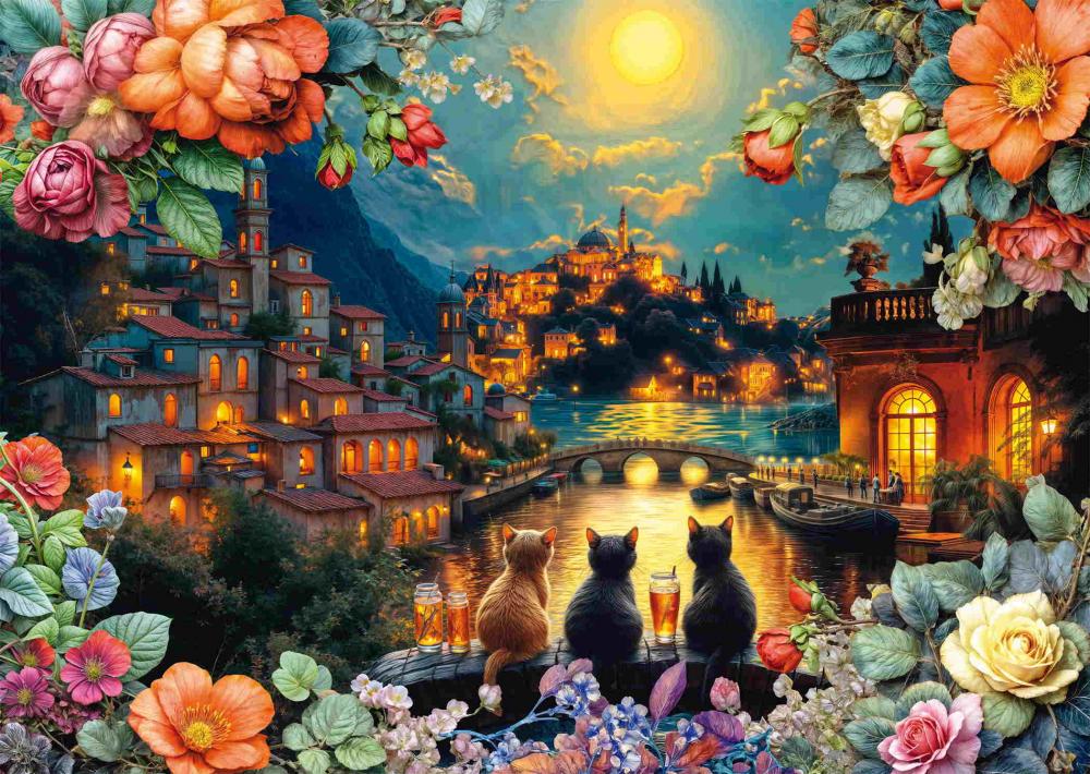 1000 Teile Schmidt Spiele Puzzle Trio im Mondlicht 58897