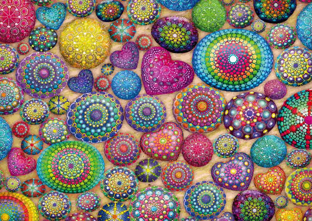 592 Teile Schmidt Spiele Puzzle Hexagon Edition Mandala-Steine 59719