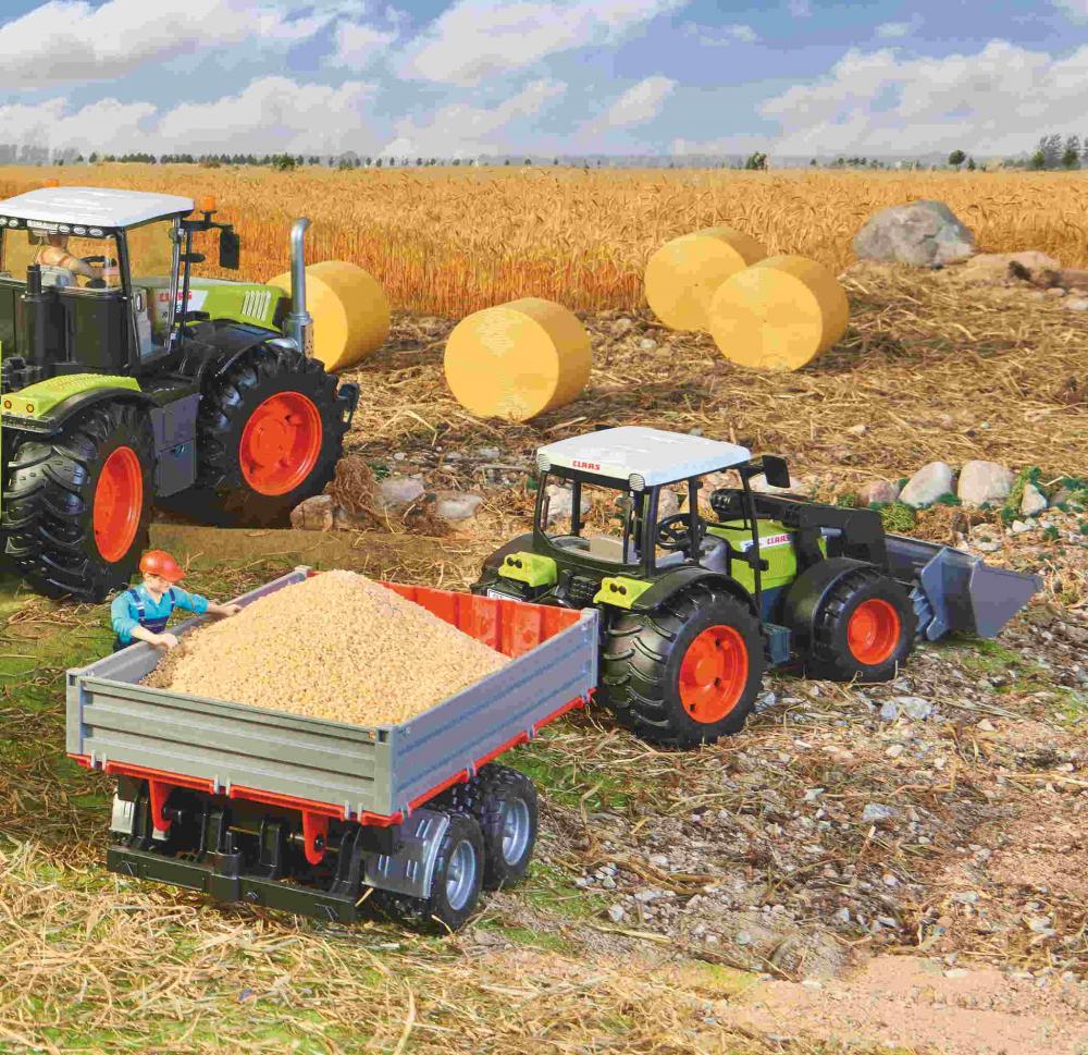 Bruder Spielfahrzeug Landwirtschaft Anhänger Bordwandanhänger 02019