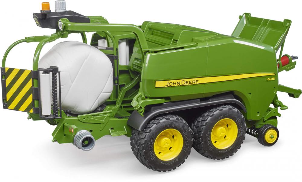 Bruder Spielfahrzeug Anhänger John Deere Rundballen- Presswickelkombination C441R 02032