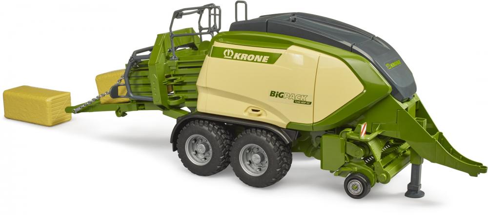 Bruder Spielfahrzeug Landwirtschaft Anhänger Krone BiG Pack 1290 HDP VC mit 2 Quaderballen 02033