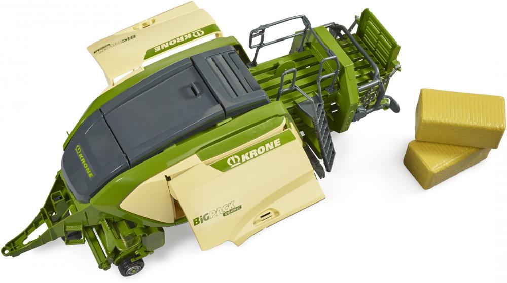 Bruder Spielfahrzeug Landwirtschaft Anhänger Krone BiG Pack 1290 HDP VC mit 2 Quaderballen 02033
