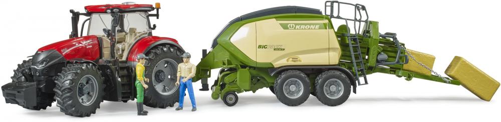 Bruder Spielfahrzeug Landwirtschaft Anhänger Krone BiG Pack 1290 HDP VC mit 2 Quaderballen 02033