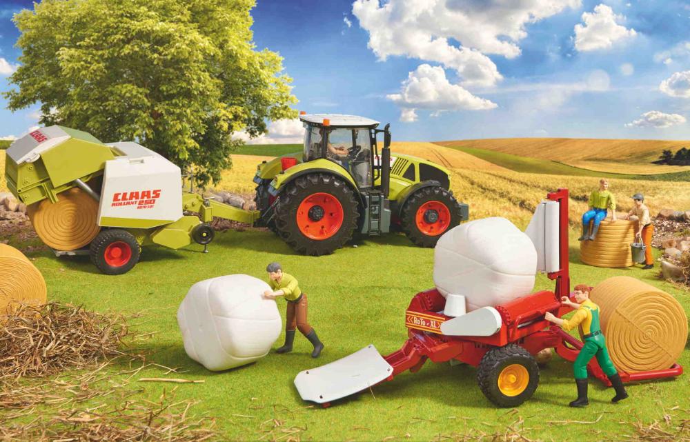 Bruder Spielfahrzeug Landwirtschaft Anhänger Claas Rollant 250 Rundballenpresse 02121