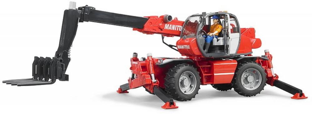 Bruder Spielfahrzeug Baustelle Lader Manitou Teleskopstapler MRT 2150 mit Zubehör 02129